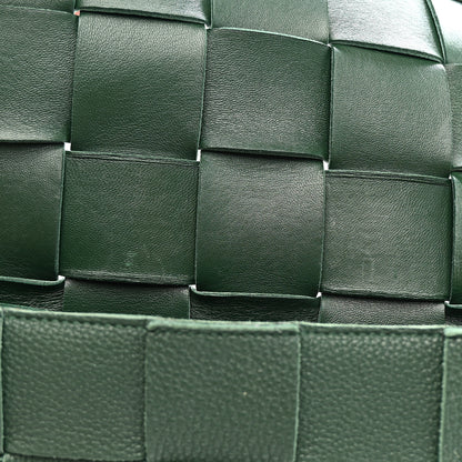 Bottega Veneta Grained Calfskin Maxi Intrecciato Cassette Crossbody Bag Raintree Green 12 of 12
