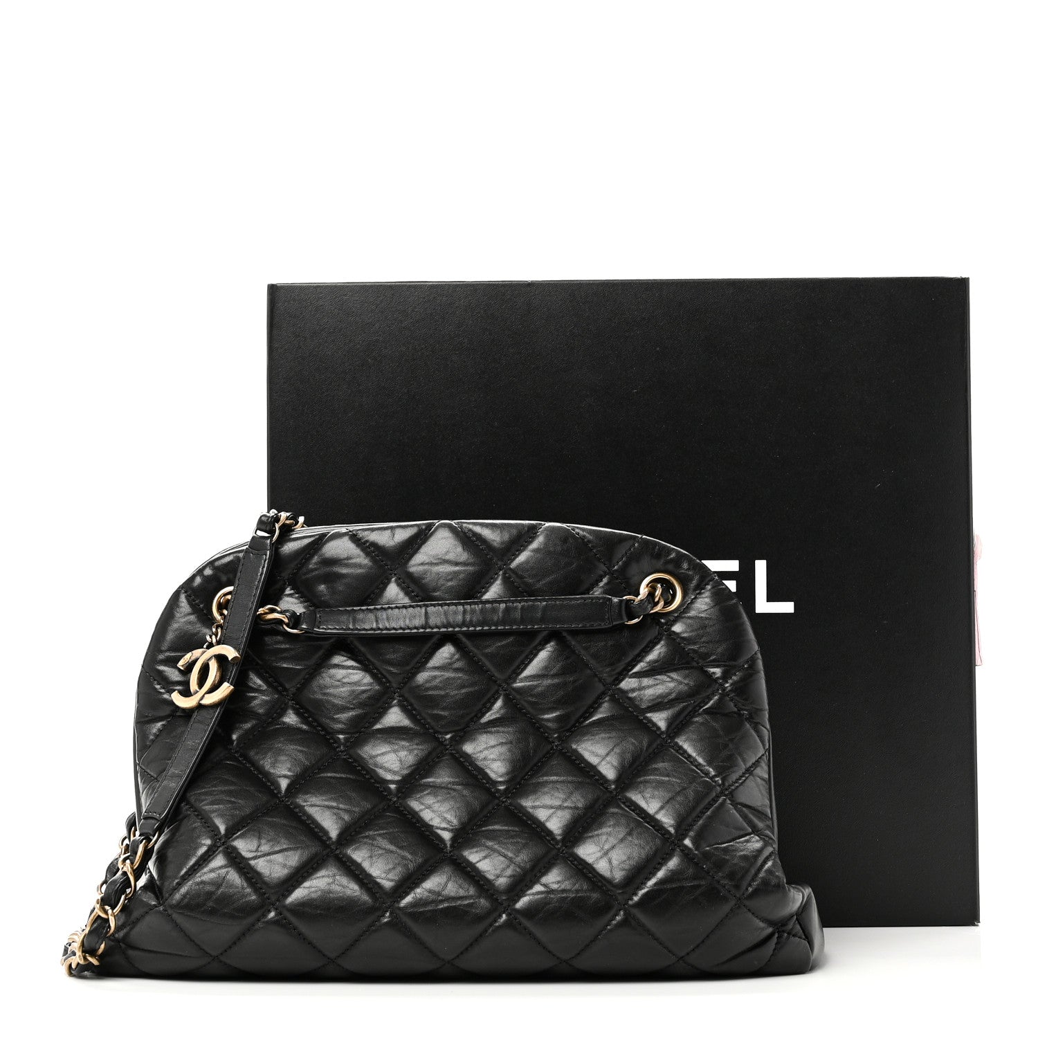 Chanel Aged Calfskin Large Just Mademoiselle Bowling Bag Black 11 of 11
