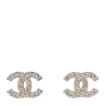 Chanel Crystal CC Earrings Light Grey 1 of 6
