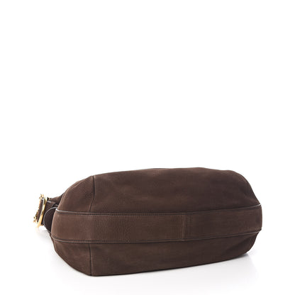 Gucci Nubuck Ribot Horse Heads Hobo Brown 4 of 11
