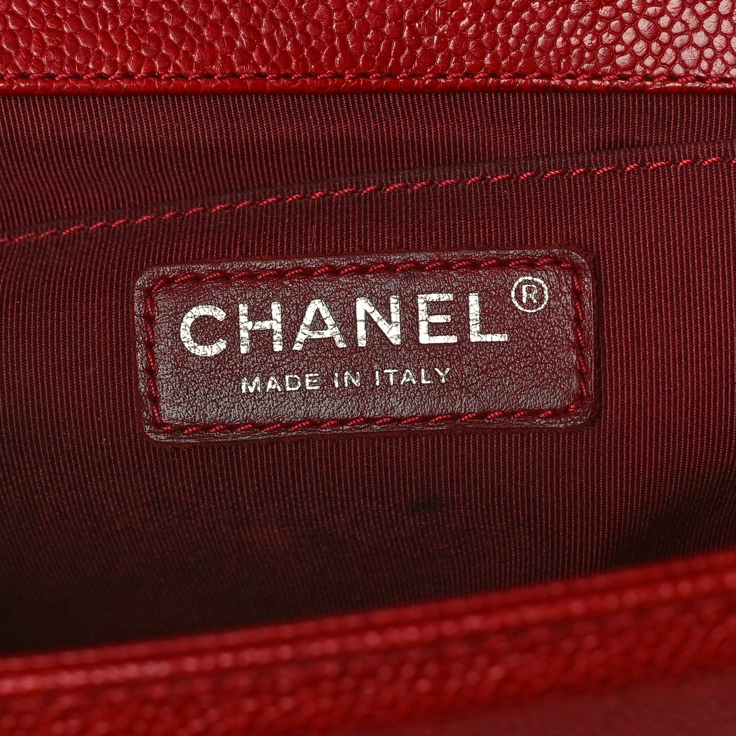 Chanel Caviar Quilted Medium Boy Flap Dark Red 6 of 15