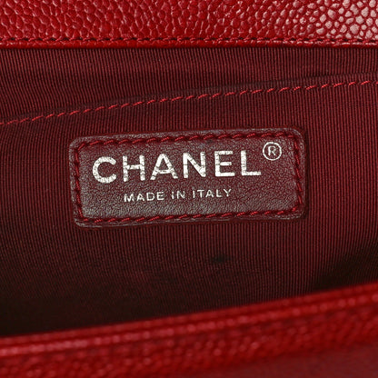Chanel Caviar Quilted Medium Boy Flap Dark Red 6 of 15