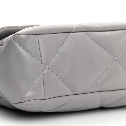 Chanel Lambskin Quilted Large Chanel 19 Flap Grey 9 of 11