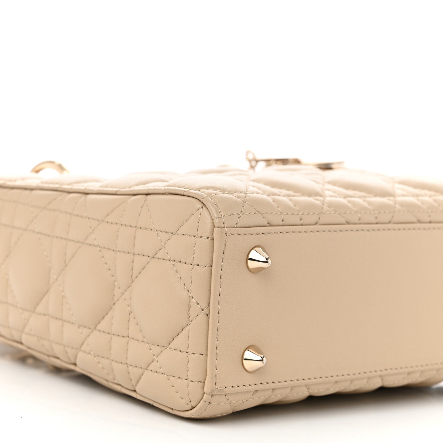 Christian Dior Lambskin Cannage Small My ABCDior Lady Dior Desert Taupe 9 of 11