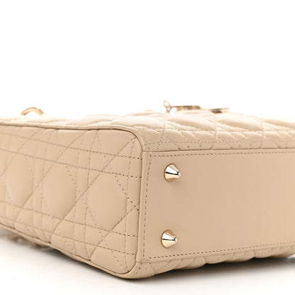 Christian Dior Lambskin Cannage Small My ABCDior Lady Dior Desert Taupe 9 of 11