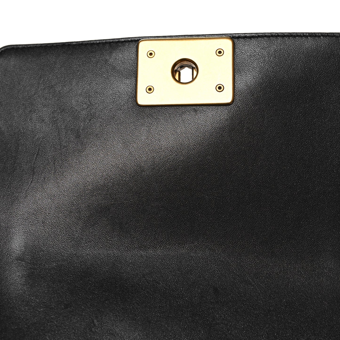 Lambskin Quilted Small Boy Flap Black