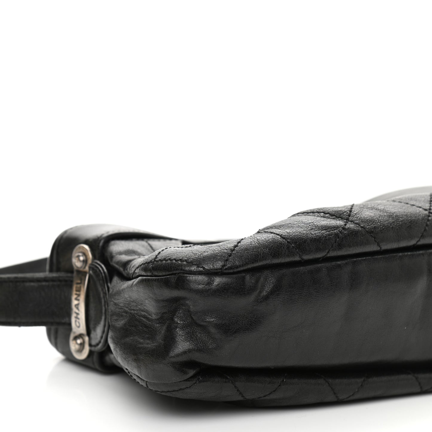 Calfskin Quilted Shoulder Bag Black
