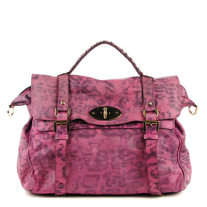 Mulberry Shiny Leopard Oversized Alexa Peony Pink 1 of 9