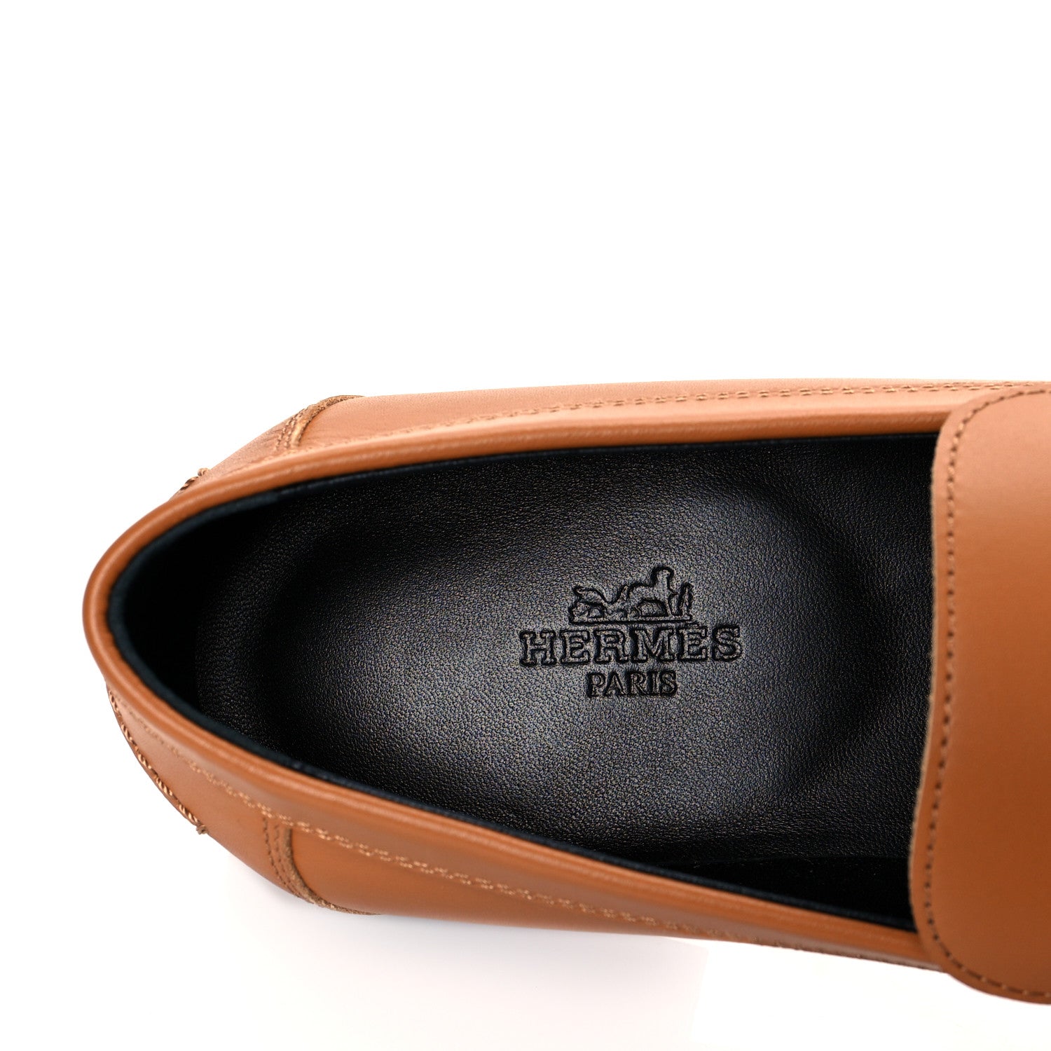Hermes Calfskin Womens Destin Loafer 38 Naturel 8 of 12