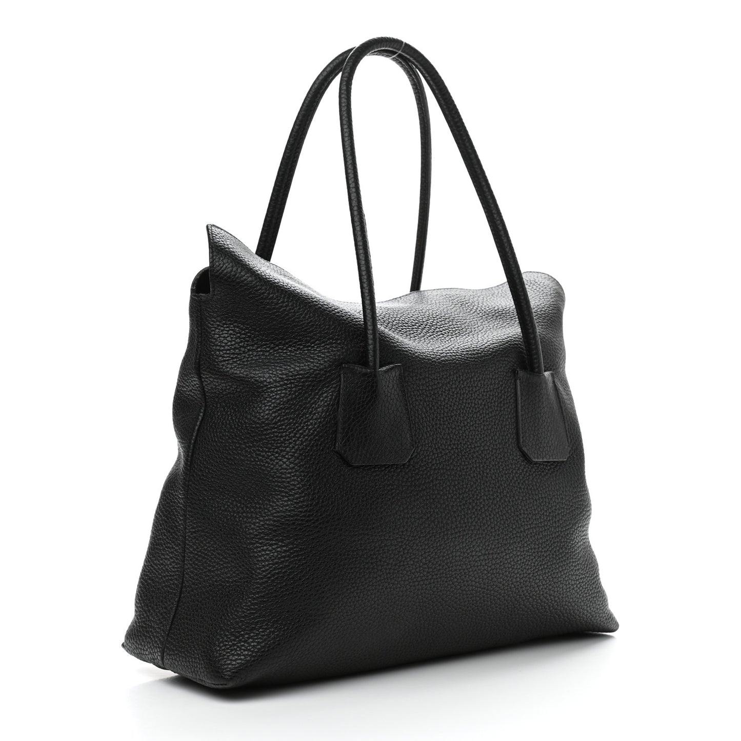 London Grainy Calfskin Medium Baynard Tote Black