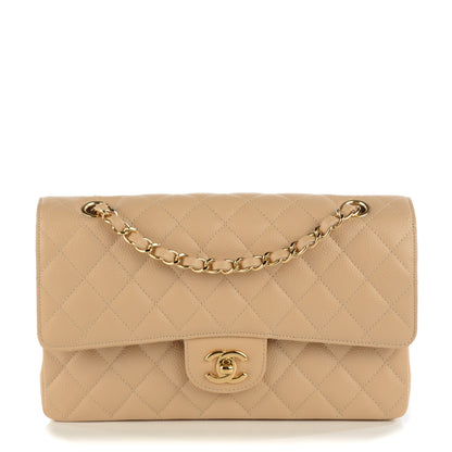 Chanel Caviar Quilted Medium Double Flap Beige Clair 1 of 9