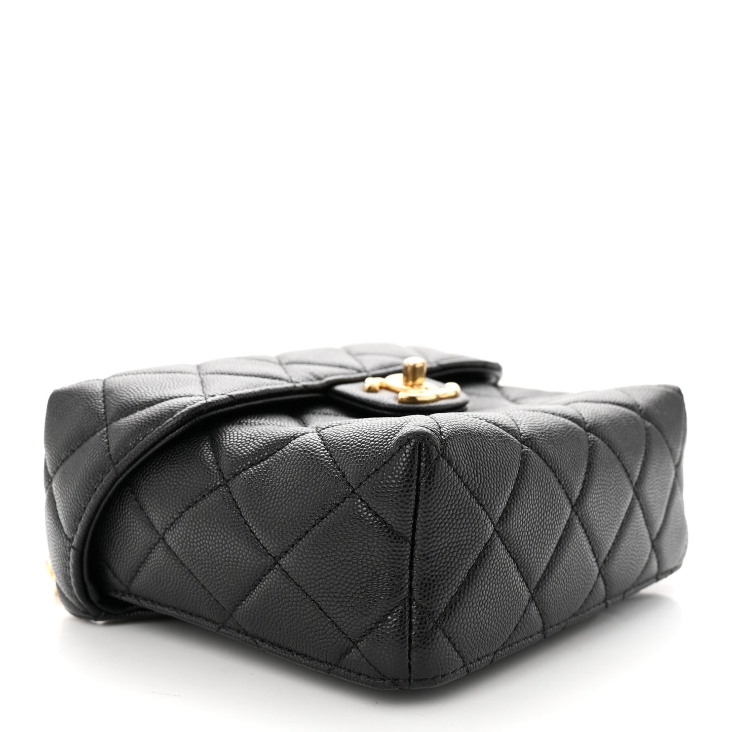 Caviar Quilted Handy Box Vanity Case Black