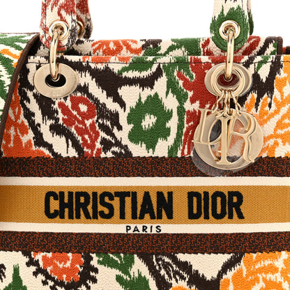 Christian Dior Canvas Embroidered Paisley Medium Lady D-Lite Multicolor 8 of 10