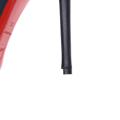 Christian Louboutin Lambskin So Kate 120 Pumps 36 Navy 9 of 10