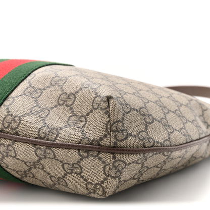 Gucci GG Supreme Monogram Web Small Ophidia Half Moon Hobo Brown 10 of 11