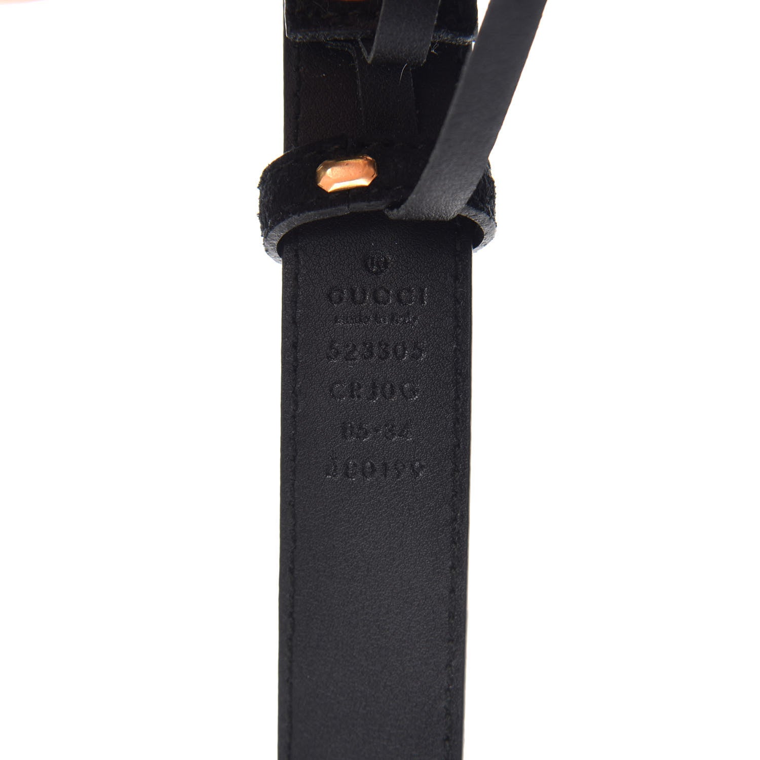 Gucci Suede Icaro G Cube 25mm Belt 85 34 Black 3 of 5