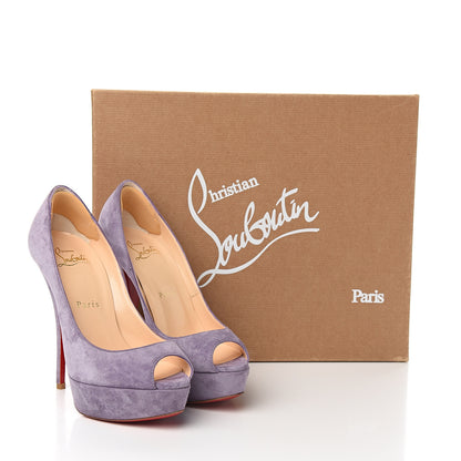 Christian Louboutin Suede Troca 140 Pumps 35.5 Parme 9 of 9