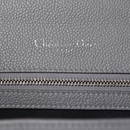 Christian Dior Grained Calfskin Medium Diorama Flap Bag Gris 6 of 10