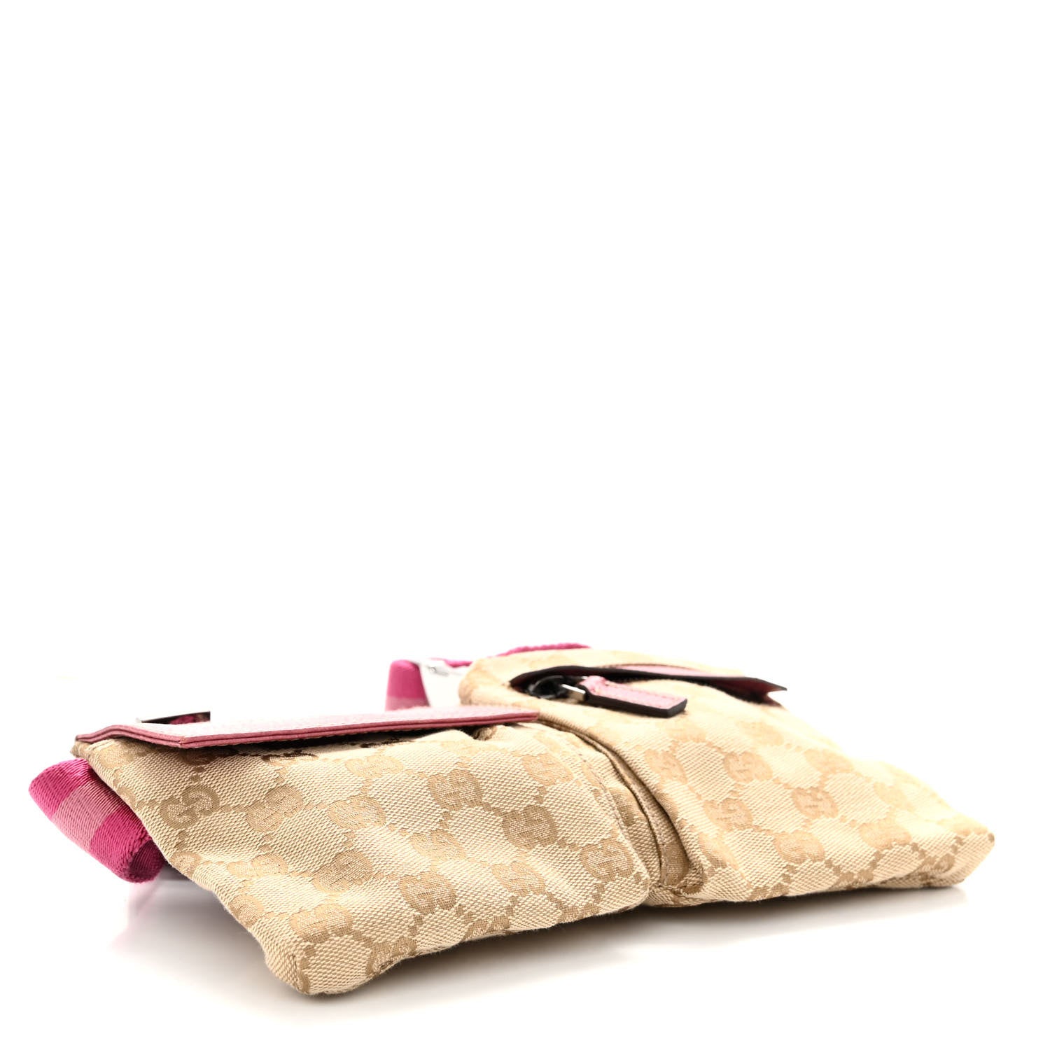Gucci GG Monogram Web Double Pocket Belt Bag Pink 4 of 9