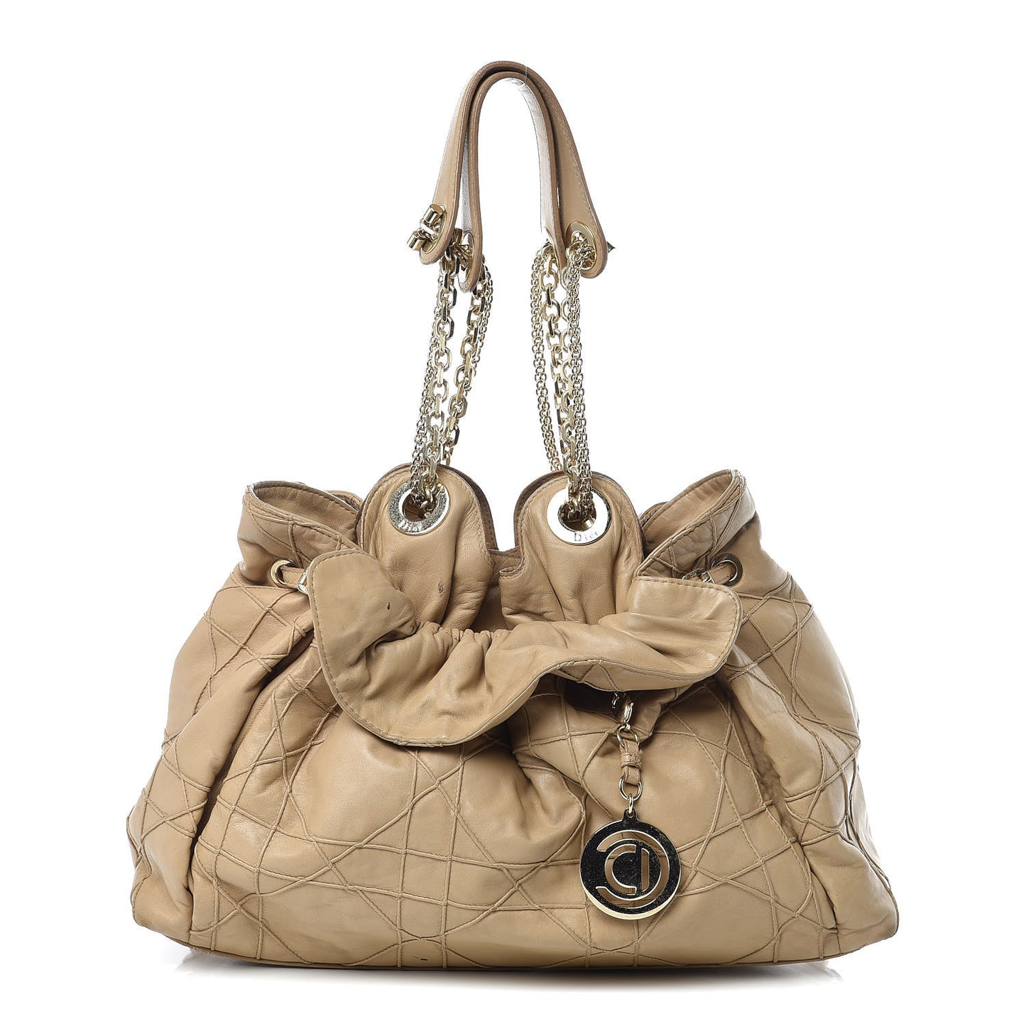 Lambskin Cannage Medium Le Trente Tote Beige