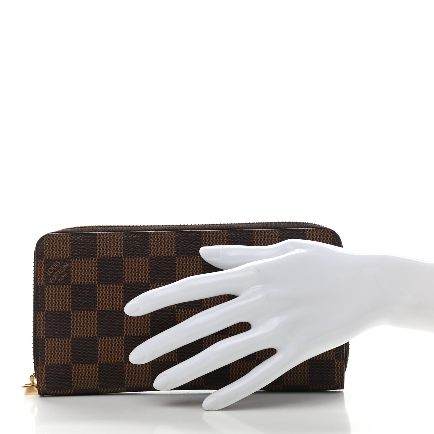 Damier Ebene Zippy Wallet Rose Ballerine