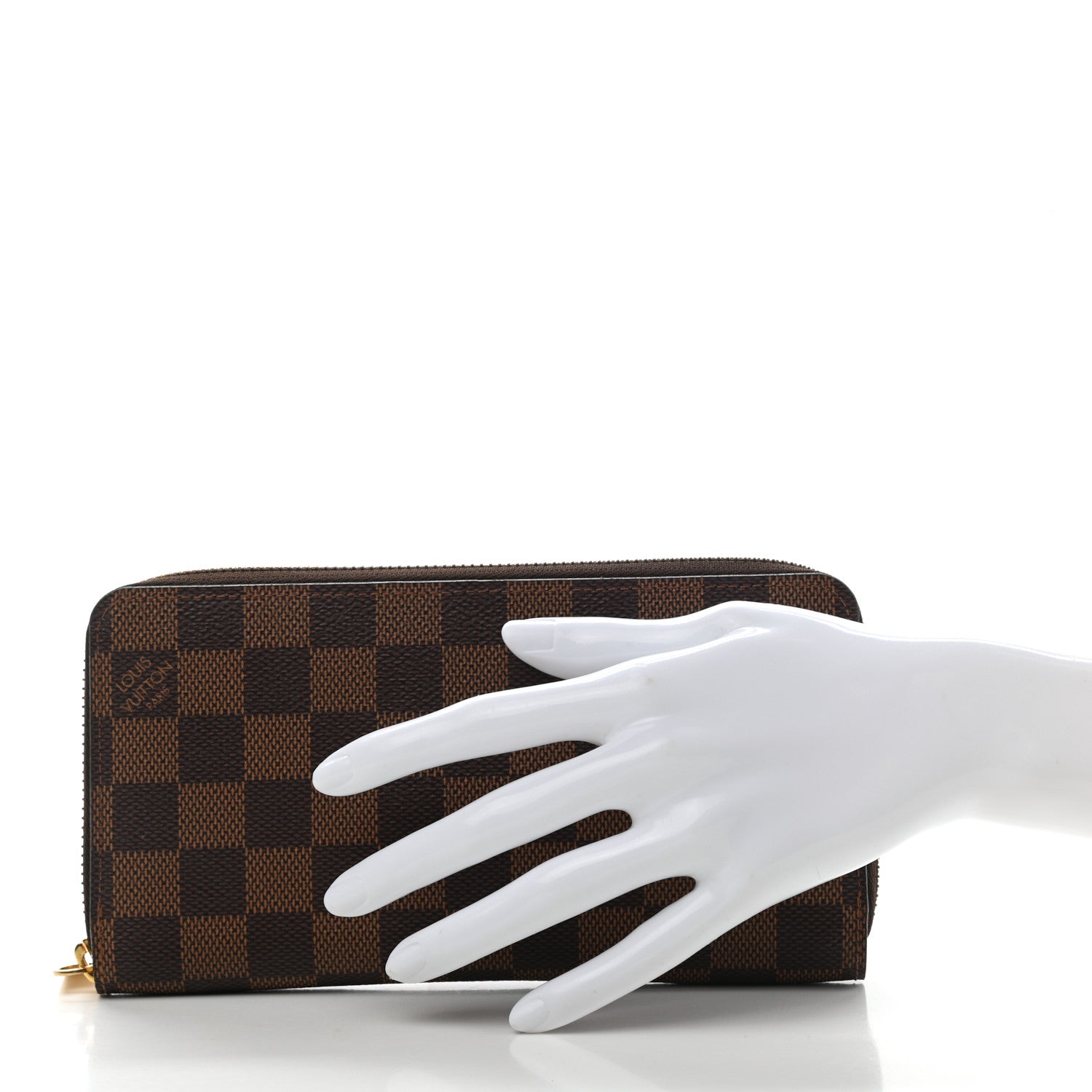 Louis Vuitton Damier Ebene Zippy Wallet Rose Ballerine 2 of 10
