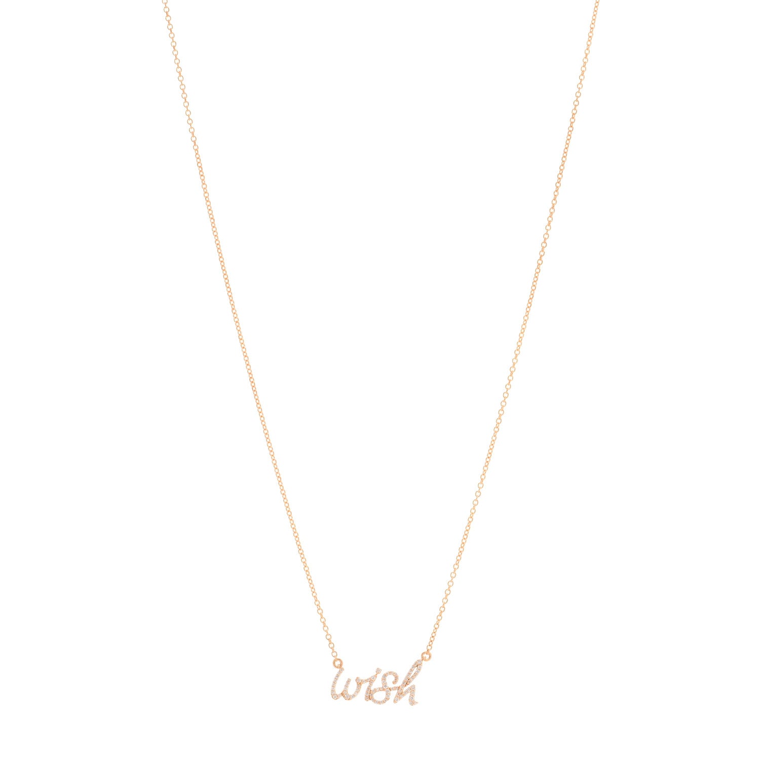 Tiffany 18K Rose Gold Diamond Paloma's Graffiti Wish Pendant Necklace 1 of 4