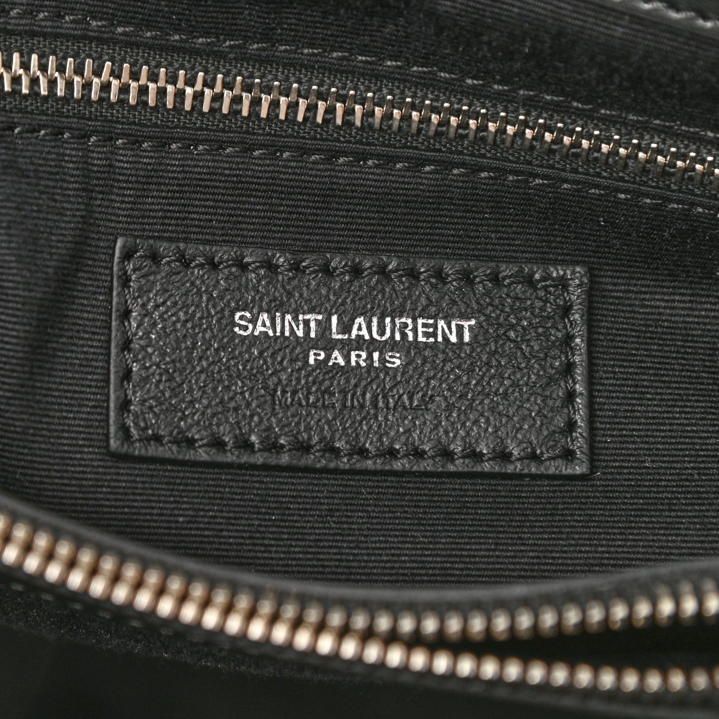 Calfskin Y Quilted Monogram Medium Loulou Chain Satchel Black