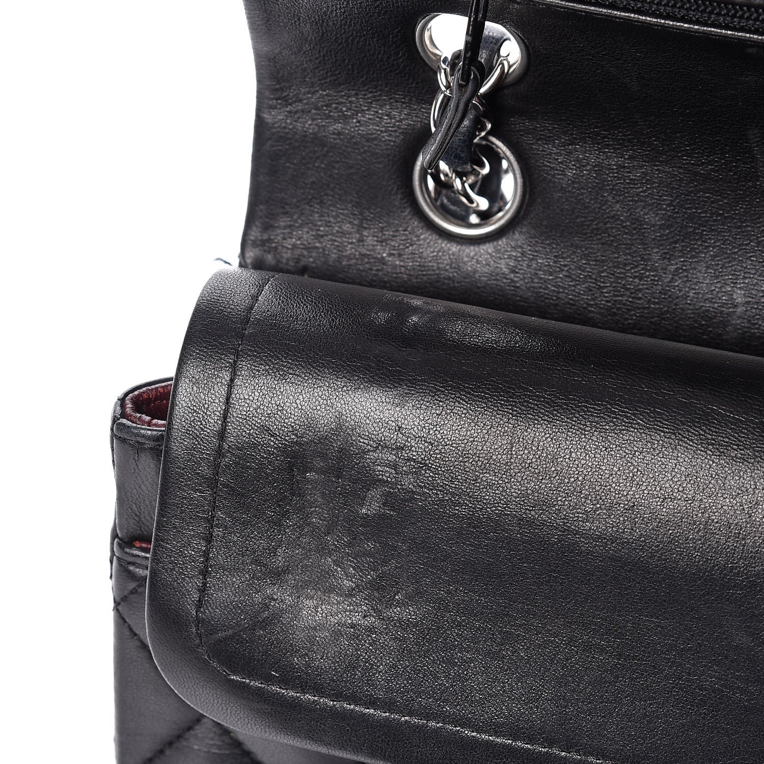 Chanel Lambskin Quilted Medium Double Flap Bag Black 20 of 27