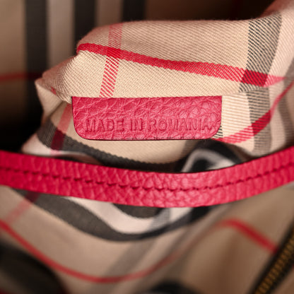 Burberry Grainy Calfskin Medium Baynard Tote Pink Azalea 7 of 11