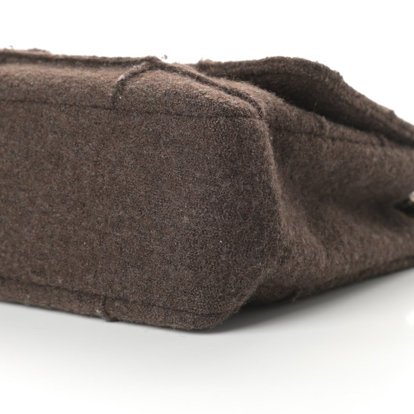 Wool Jumbo Chocolate Bar Mademoiselle Flap Brown