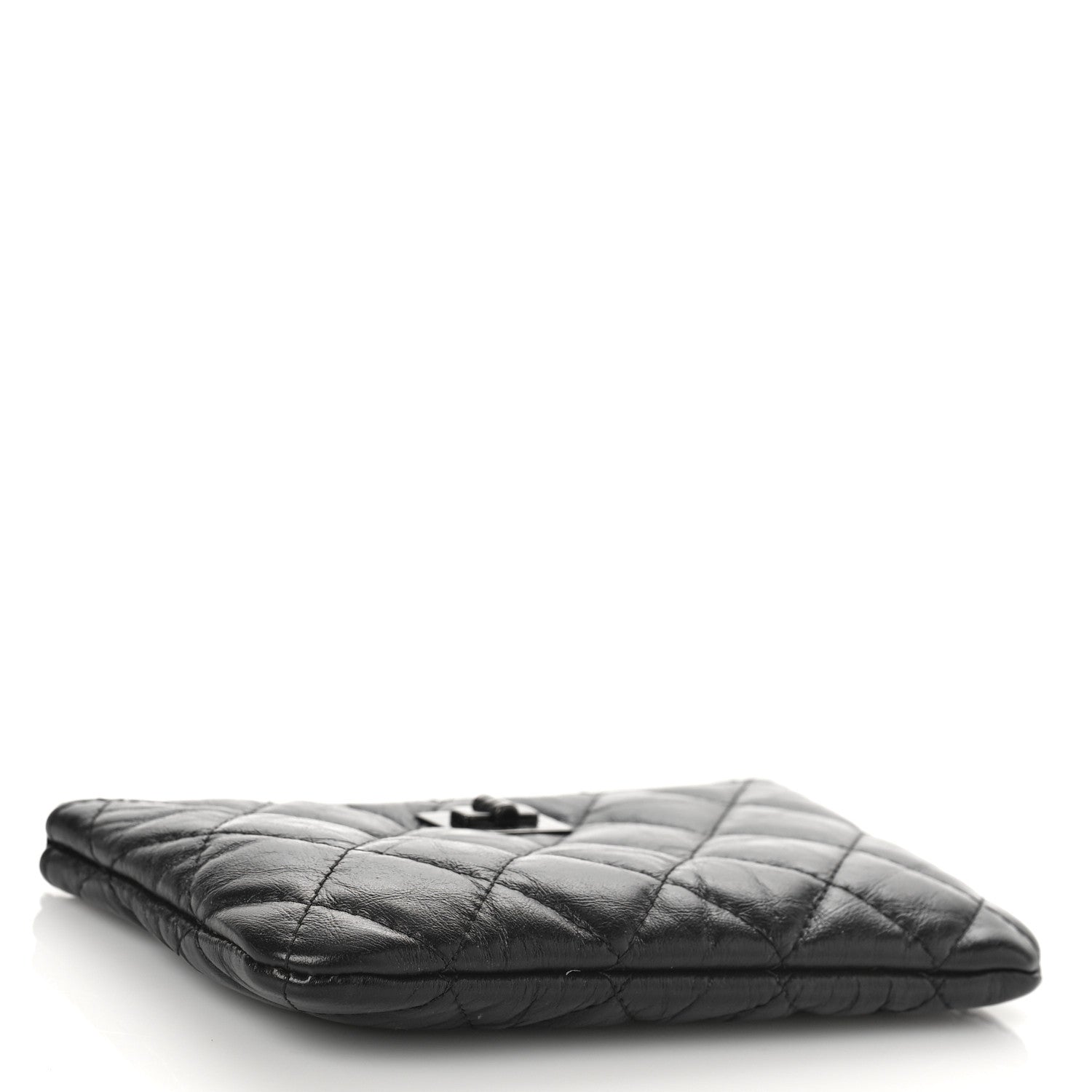Chanel Aged Calfskin Quilted Small Reissue Cosmetic Case So Black 4 of 10