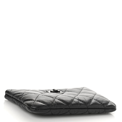Chanel Aged Calfskin Quilted Small Reissue Cosmetic Case So Black 4 of 10