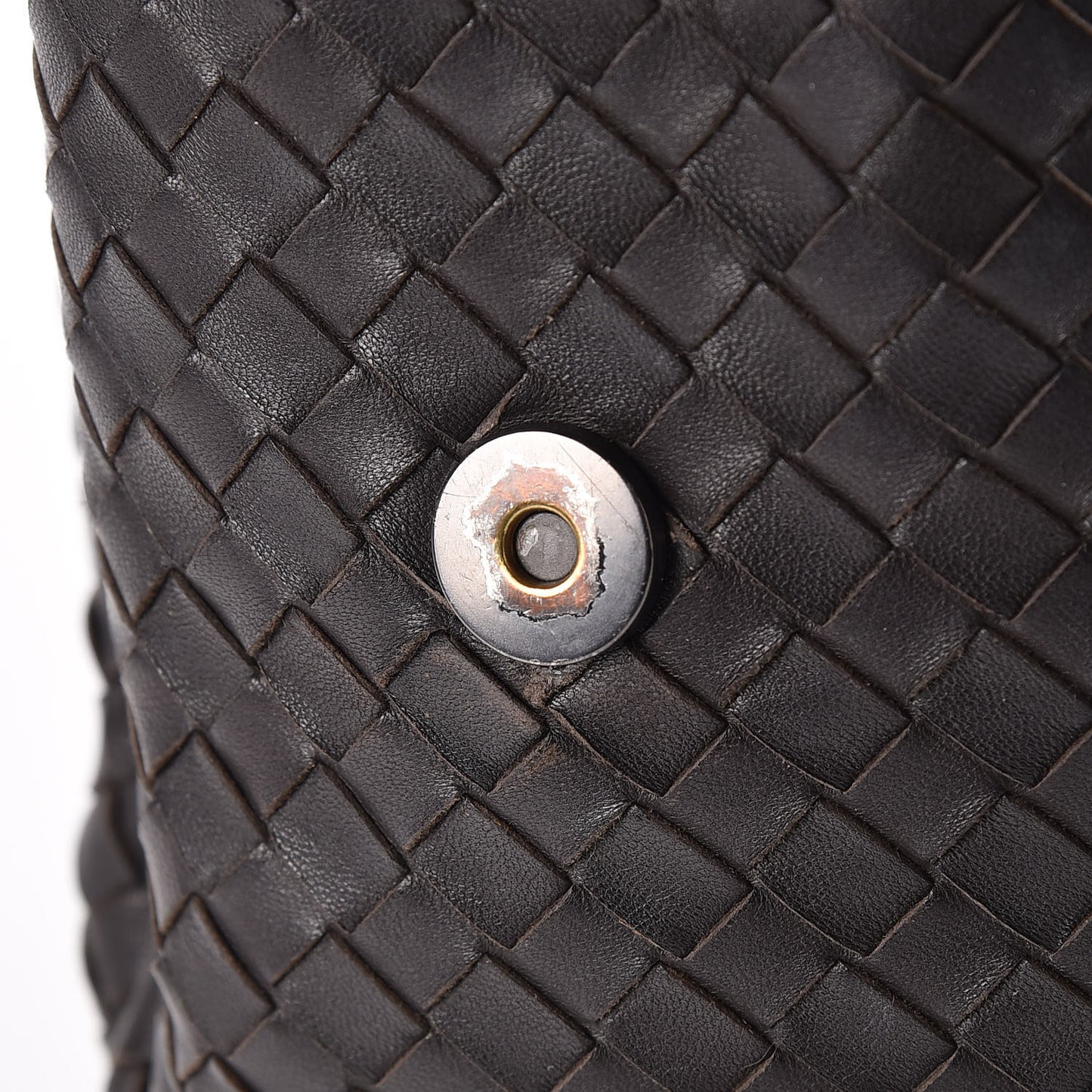 Nappa Intrecciato Large Olimpia Bag Ebano