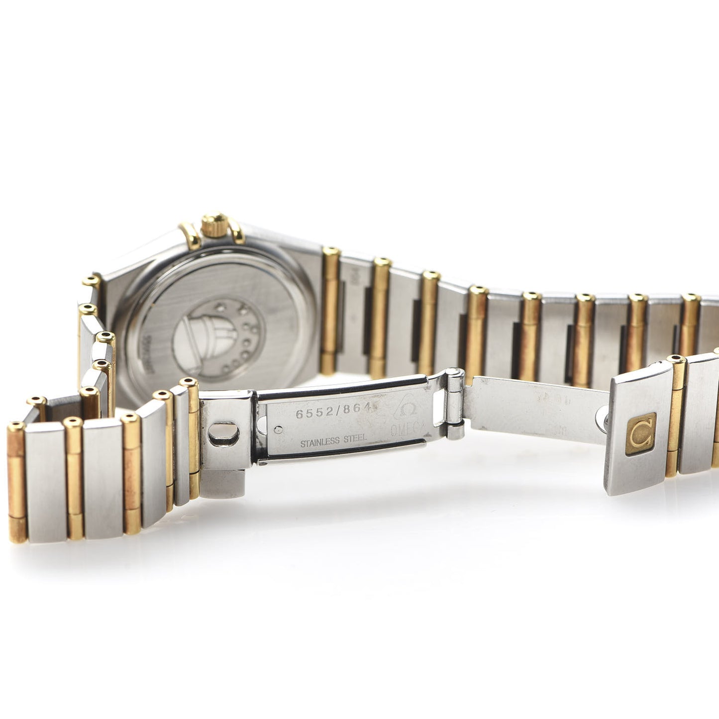 Stainless Steel 18K Yellow Gold 25mm Constellation Quartz Watch White 1272.30