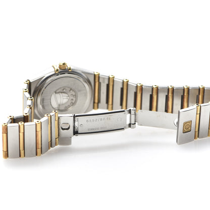 Omega Stainless Steel 18K Yellow Gold 25mm Constellation Quartz Watch White 1272.30 5 of 6