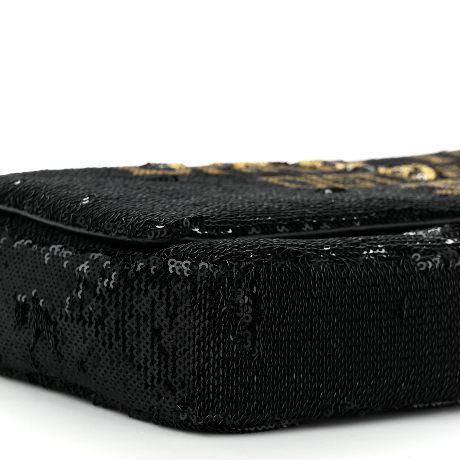 Chanel Sequin Paris Cosmopolite Dare To Disturb Flap Black Gold 9 of 10