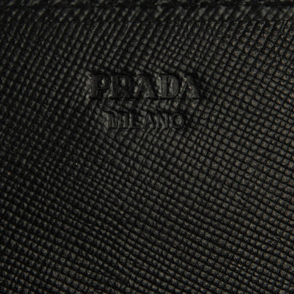 Prada Saffiano Metal Oro Chain Wallet Nero Black 7 of 8