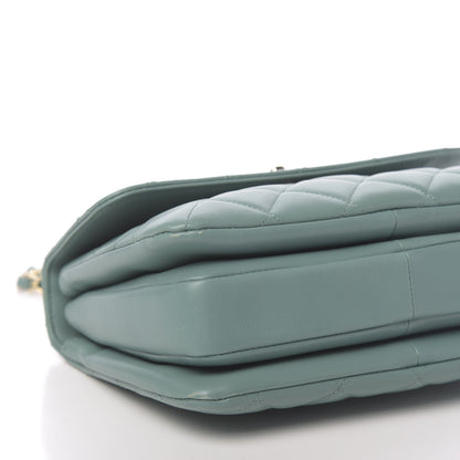Chanel Lambskin Quilted Small Trendy CC Flap Dual Handle Bag Light Green 12 of 13