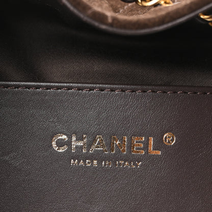 Chanel Suede Quilted Small Chanel 25 Handbag Dark Brown 6 of 11