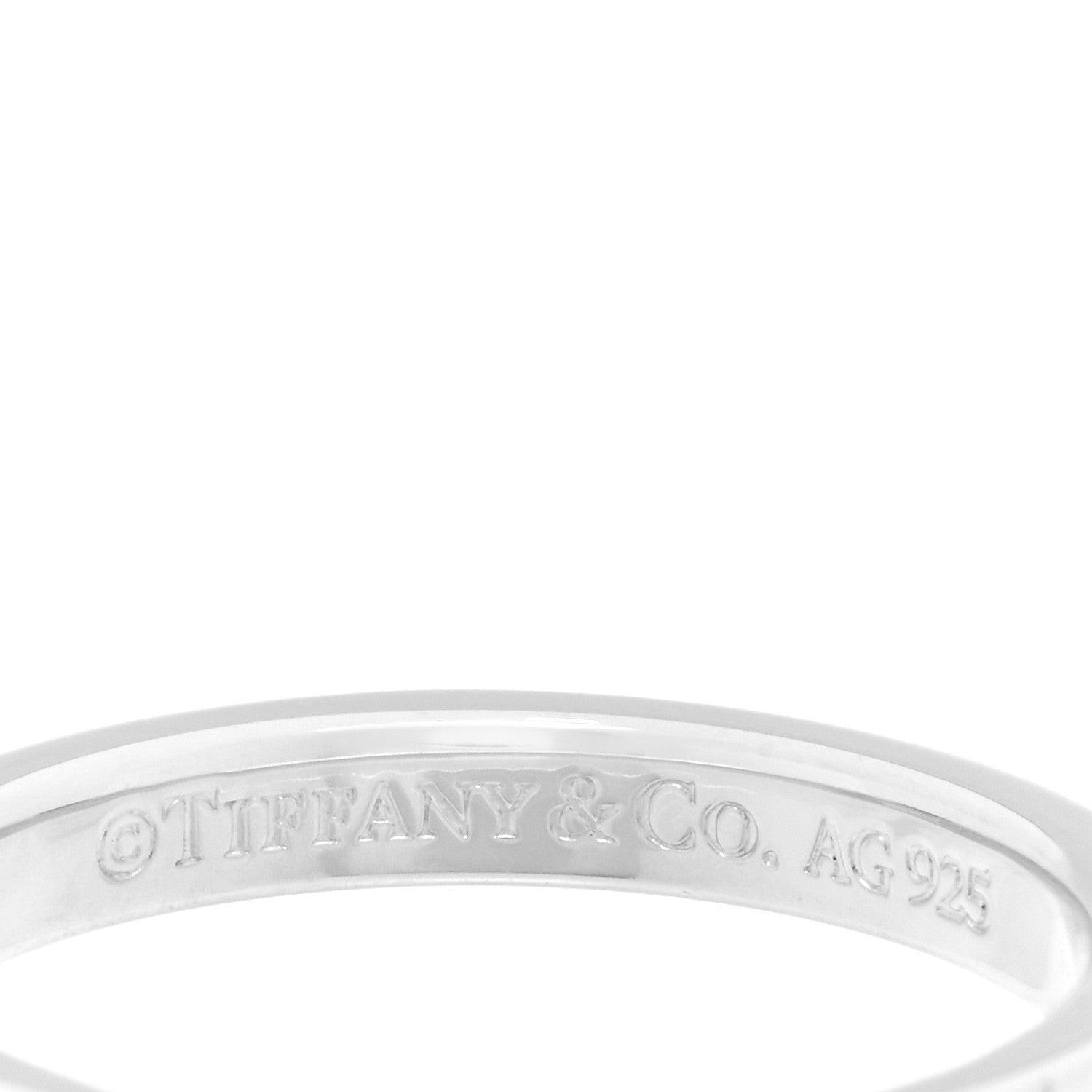 Tiffany Sterling Silver I Love You Band Ring 51 5.75 4 of 4