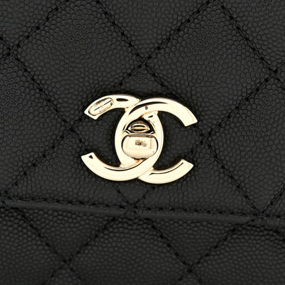 Chanel Caviar Quilted Mini Coco Handle Flap Black 12 of 14