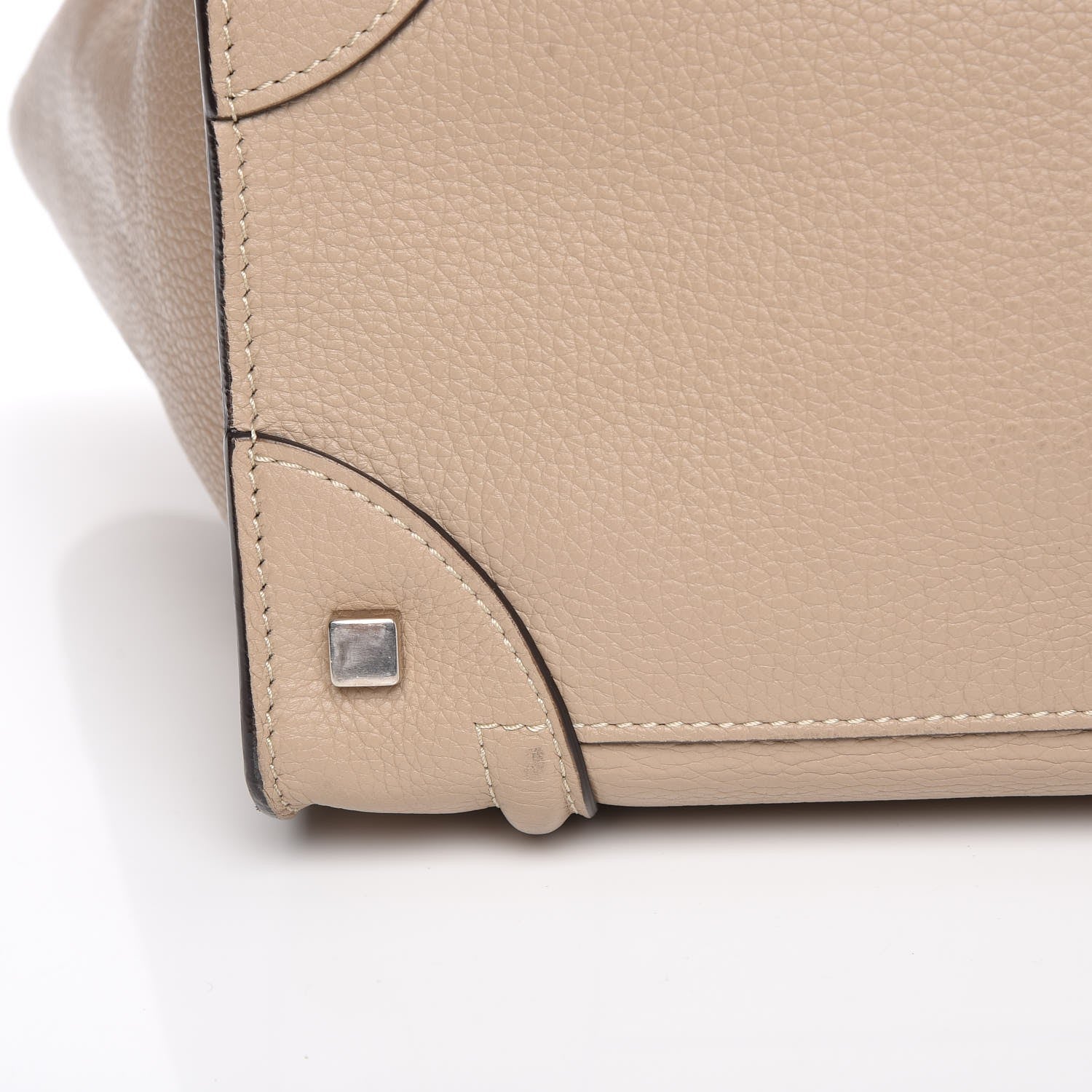 Celine Drummed Calfskin Mini Luggage Dune 12 of 14