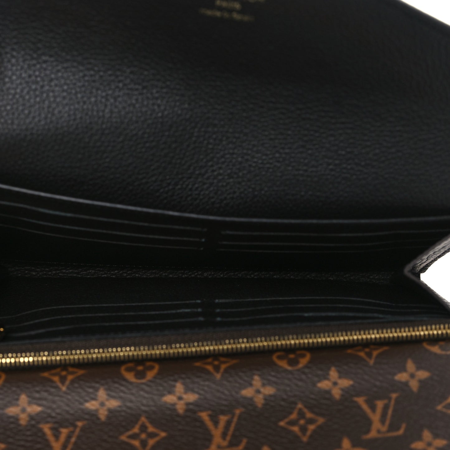 Calfskin Double V Wallet Black