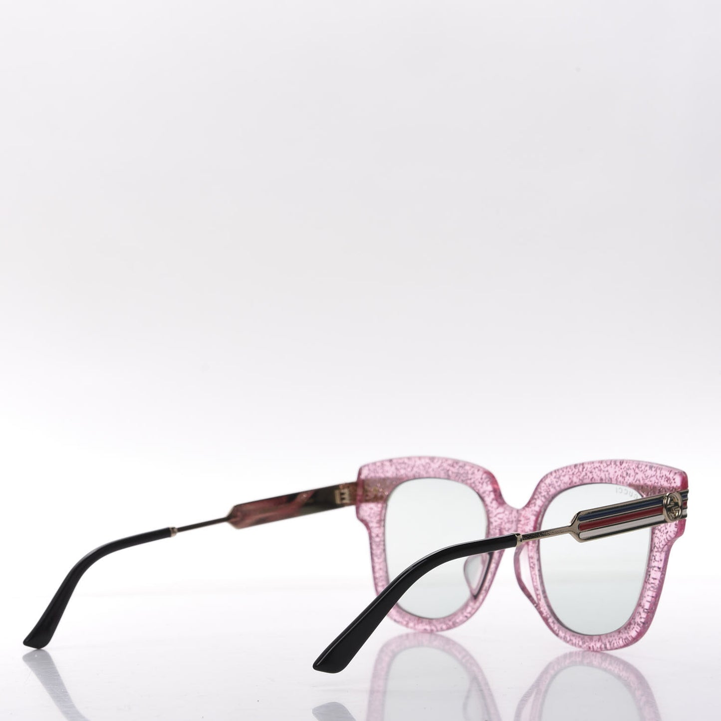 Acetate Square Frame Web Glitter GG0281S Sunglasses Pink