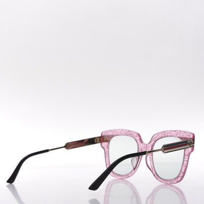 Gucci Acetate Square Frame Web Glitter GG0281S Sunglasses Pink 4 of 8