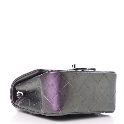 Chanel Iridescent Lambskin Quilted Mini Square Flap Dark Purple 4 of 11