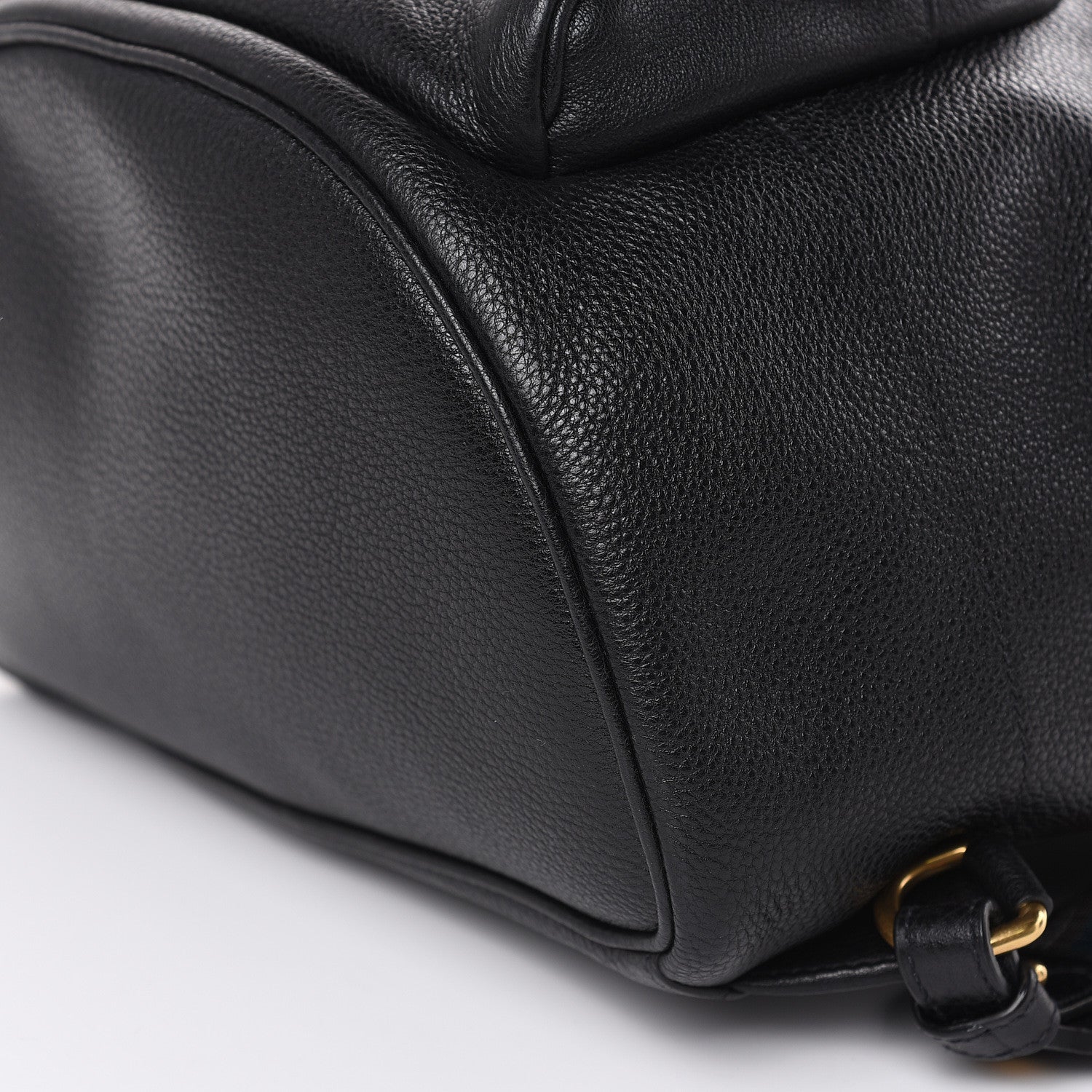 Prada Vitello Daino Cinch Backpack Black 9 of 9