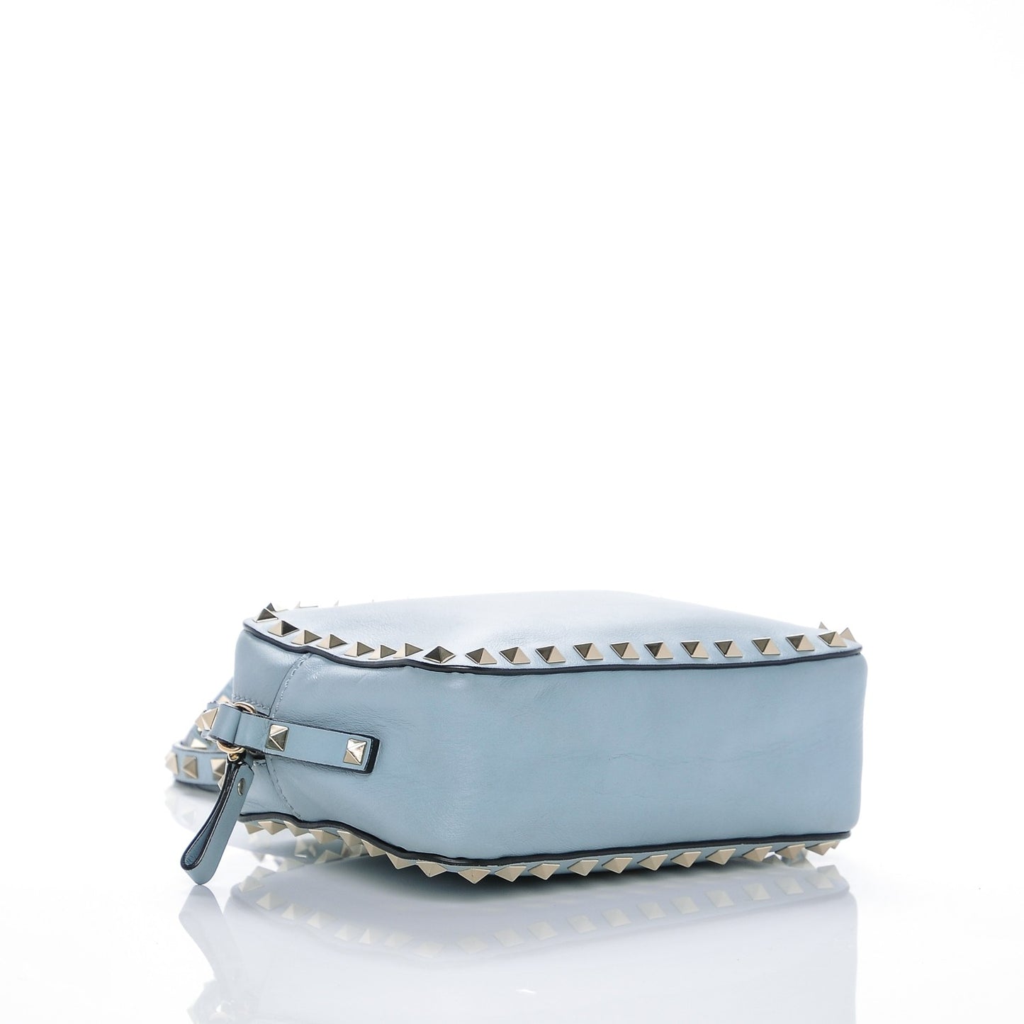 Calfskin Rockstud Camera Crossbody Bag Sky Sorbet