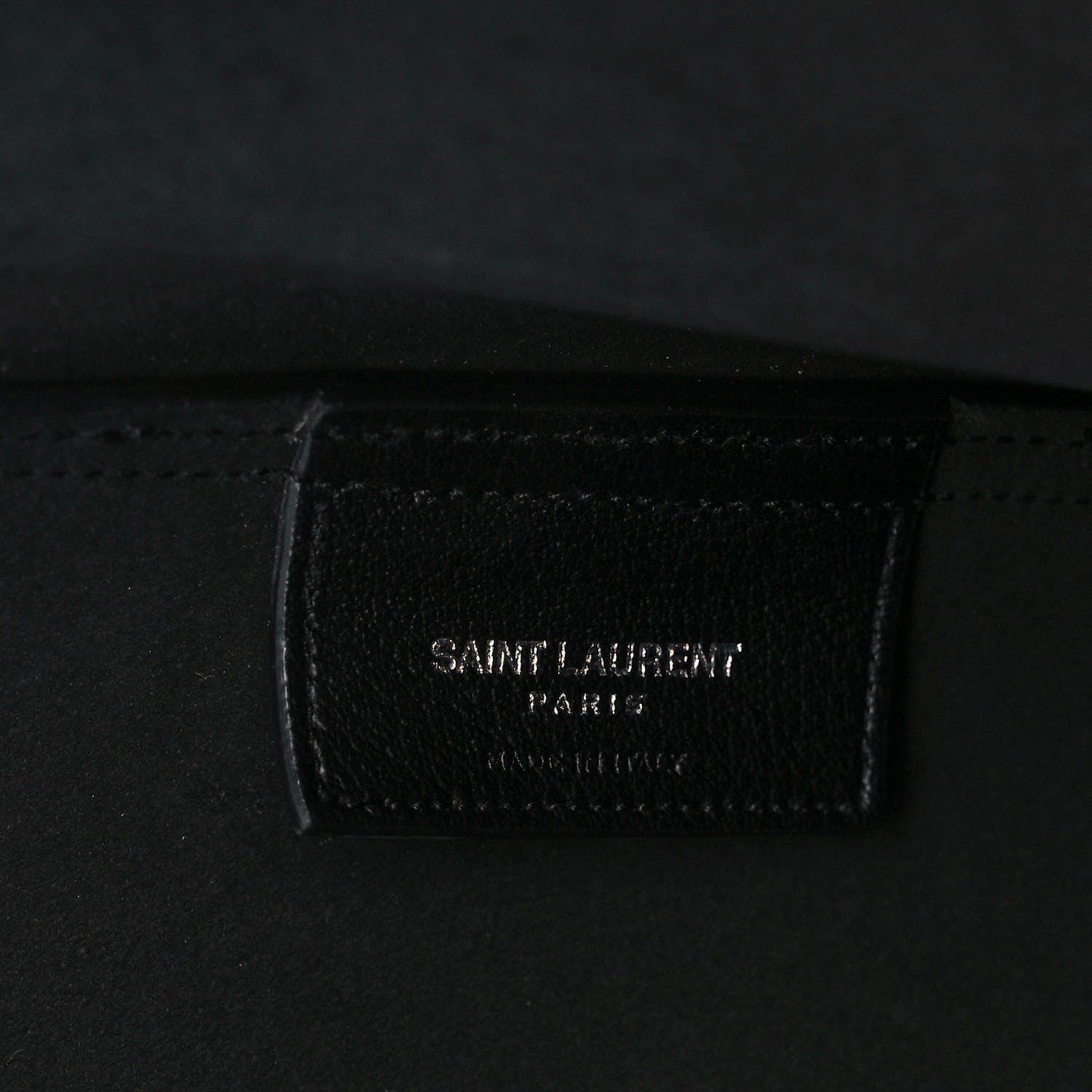 Saint Laurent Calfskin Large Fringe Shopping Tote Black 6 of 10